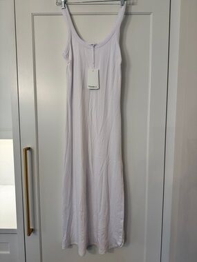 Vitamin A White Ribbed Maxi Dress